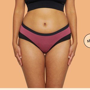 Thinx Modal Cotton Bikini Period Underwear, M, Canyon, washed + tags